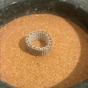 Tiffany sterling silver mesh ring
